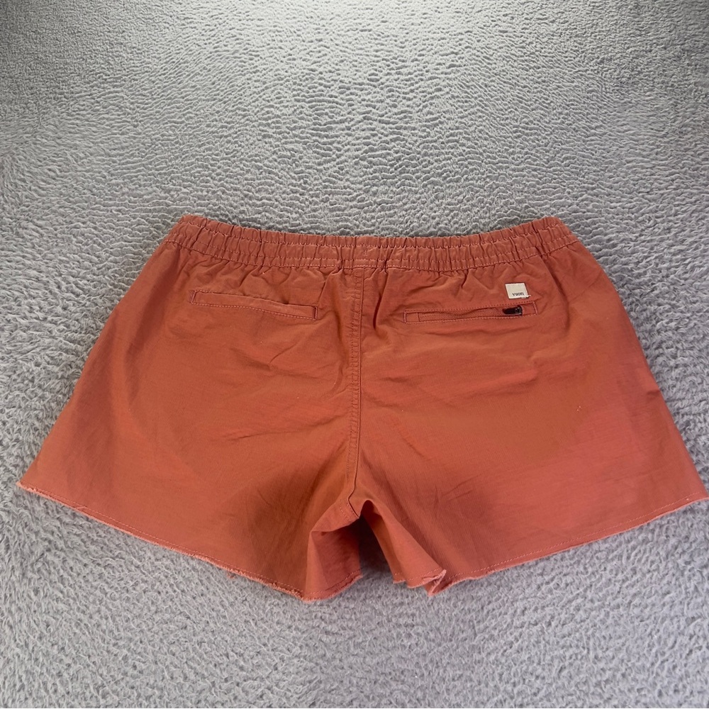 Vuori Vintage Ripstop Shorts Women Large Orange Cinnamon Drawstring Outdoor Hike - Picture 2 of 9